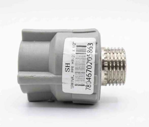Terminal 20mm 1/2" HE Rosca Metalica PPR-IM